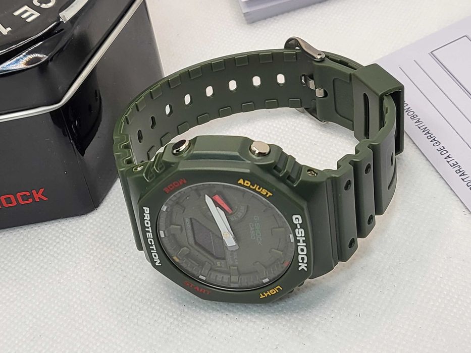 Ceas Sport Casio G-Shock GA-2100 Green Army – Nou, Garanție 2 Ani