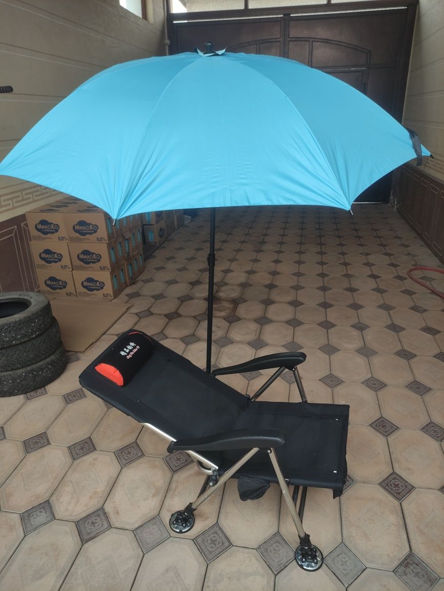 Продам карповое кресло раскладной с зонтом