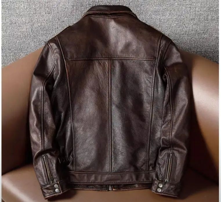 Кожаная мужская  куртка