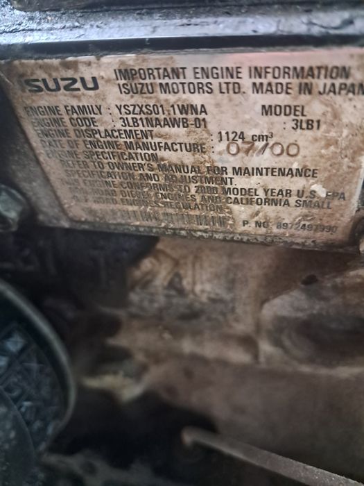 Motor isuzu 3lb1 defect