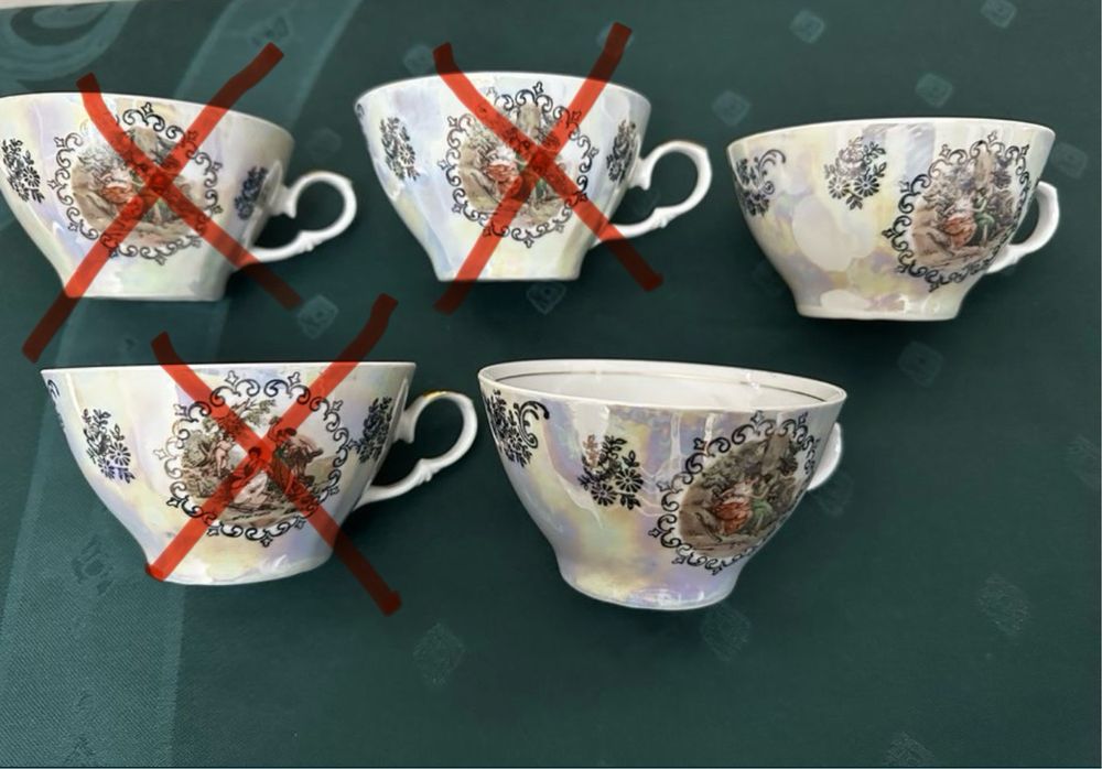 Чайные чашки от Мадонны.ГДР.Остались 2 шт.