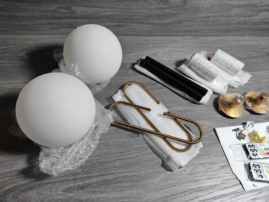 ПРОМО ! Комплект 2 броя LED модерни акумулаторни лампи за стена !