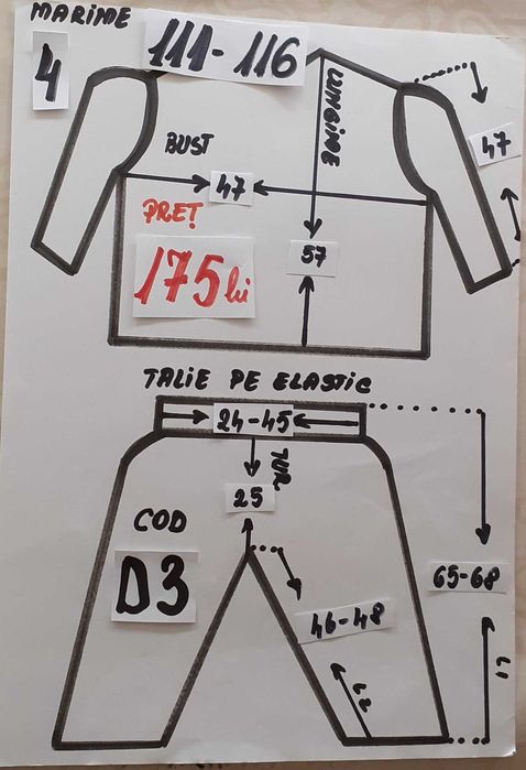 Costum Dovlecel pentru copii marimea 4 si 5 (5-6-7-8 ani)