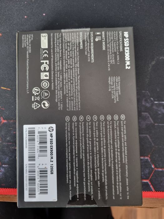 SSD HP EX900, 120GB, M.2 2280