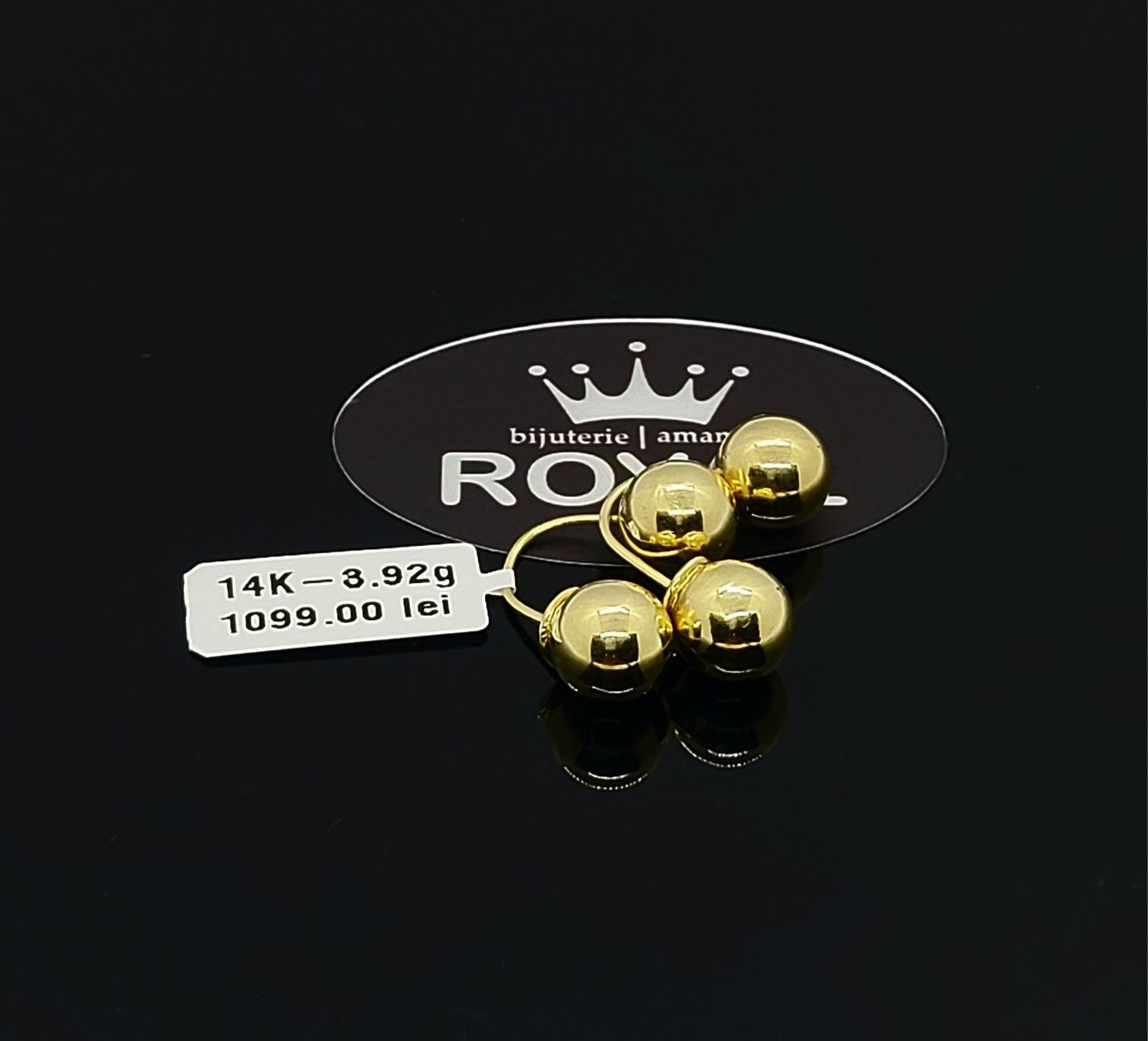 Bijuteria Royal cercei din aur 14k 3.92 gr