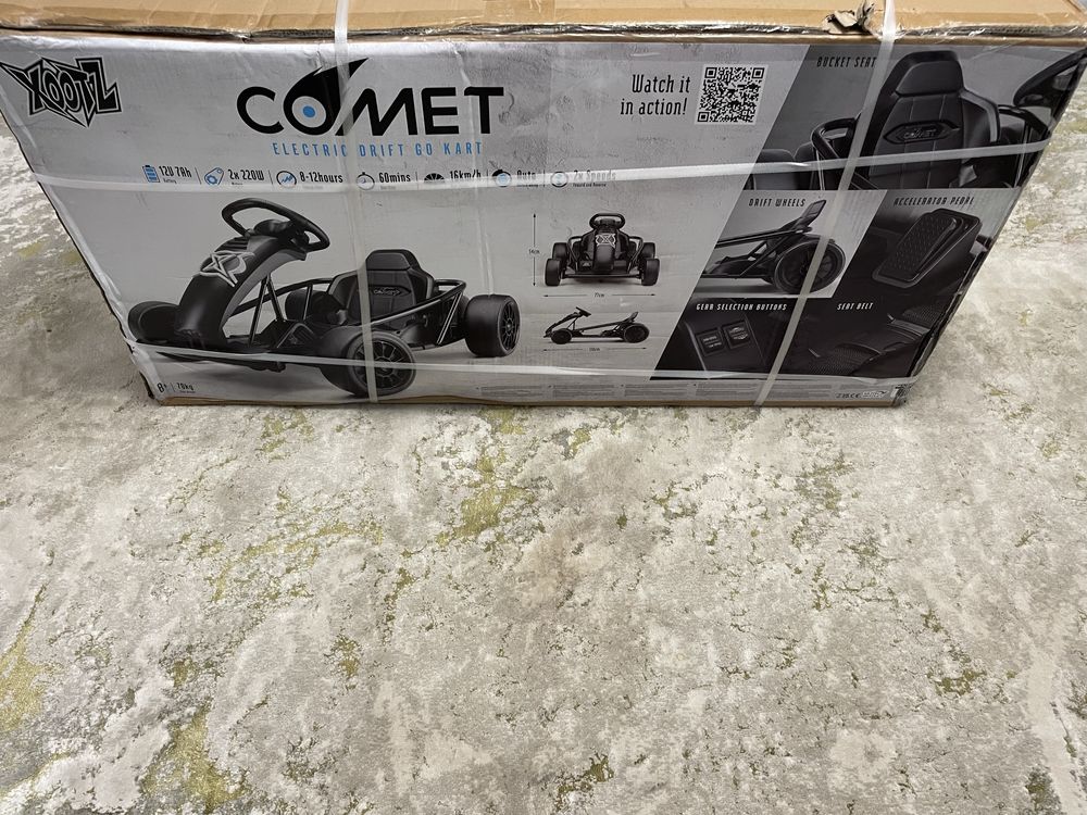 Xootz Go Kart Electric Comet - Negru
