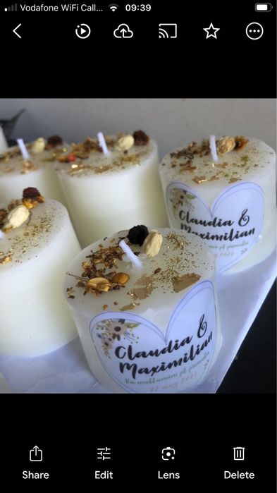 Marturii nunta tip lumanare