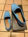 Mocasini piele albastru deschis 38