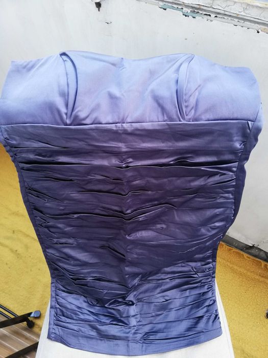 -80% Rochie scurta Creativity, Gri-Petrol, marime S/36, Trimit Gratuit