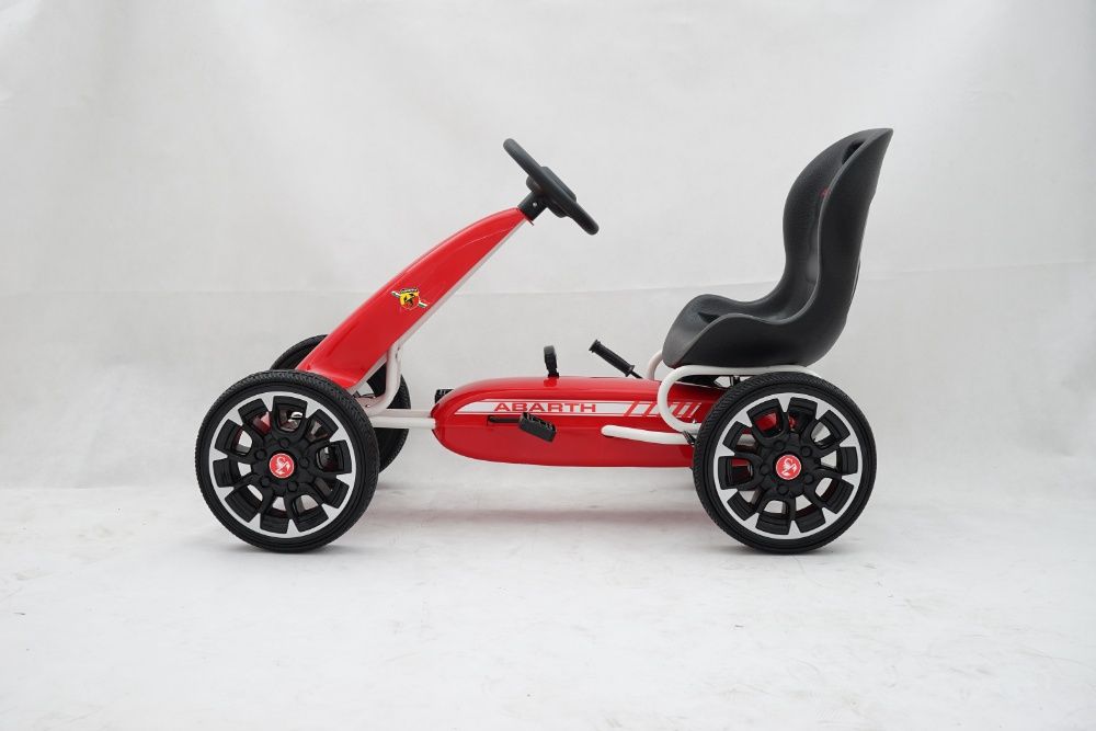 Masinuta GO Kart cu pedale Pentru copii de la Fiat Abarth #Rosu