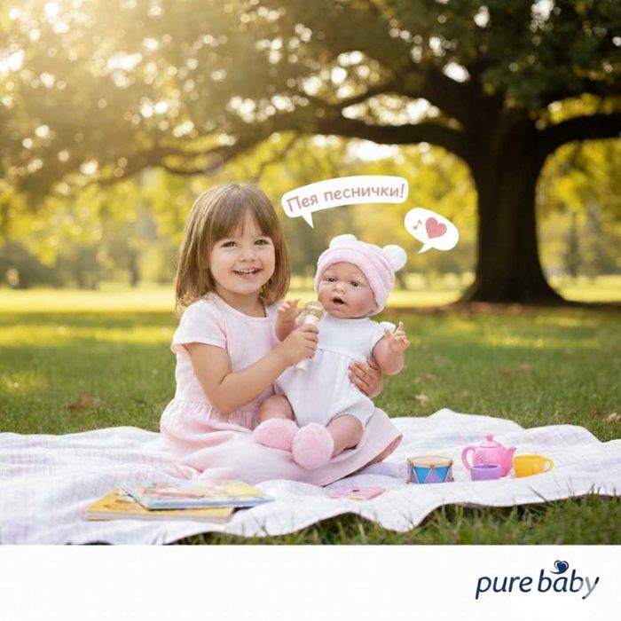 Реалистична бебе кукла Pure Baby