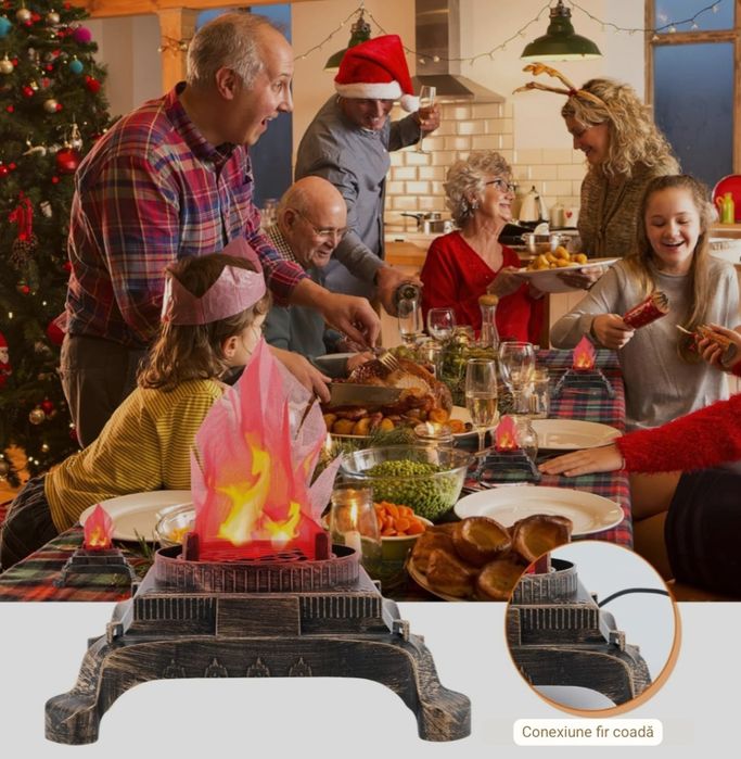 Lampă 3D Flacără de Foc