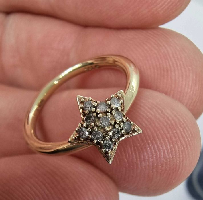 Inel Argint925 Vermeil Cu Diamante