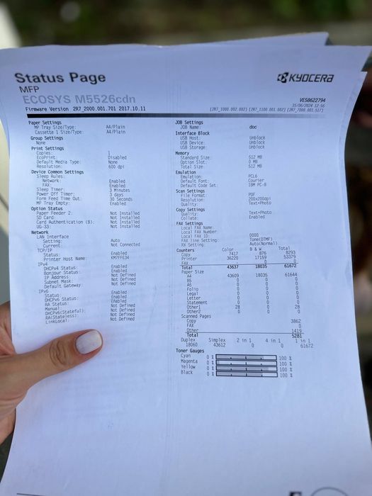 Vand imprimanta laser Kyocera, color