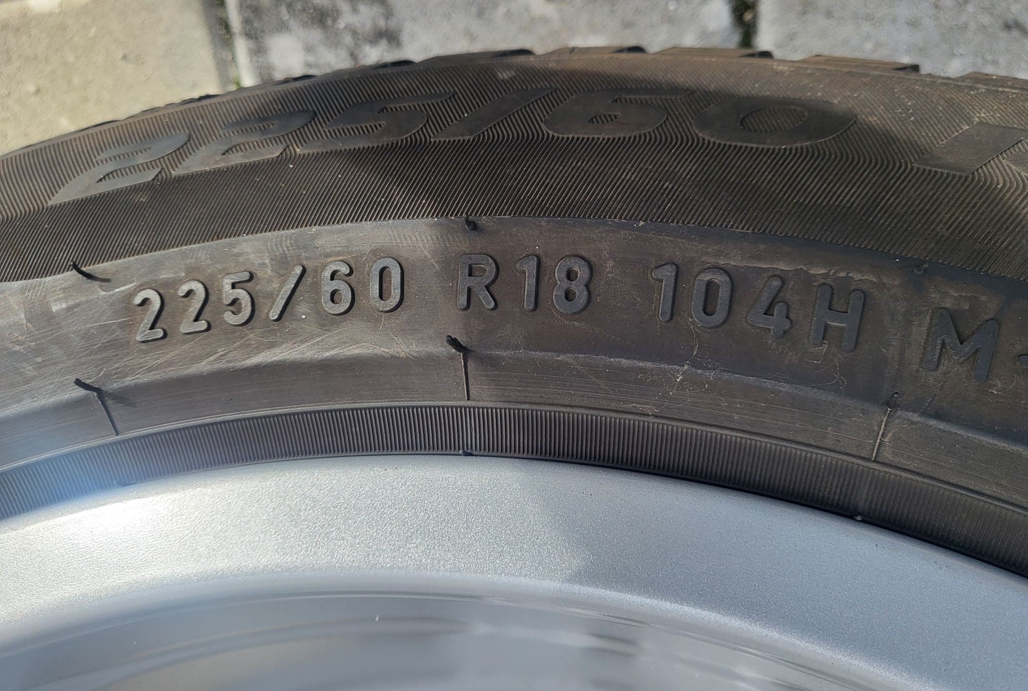 Jante aliaj BMW X3, R18, anvelope iarna Pirelli 225 60 18