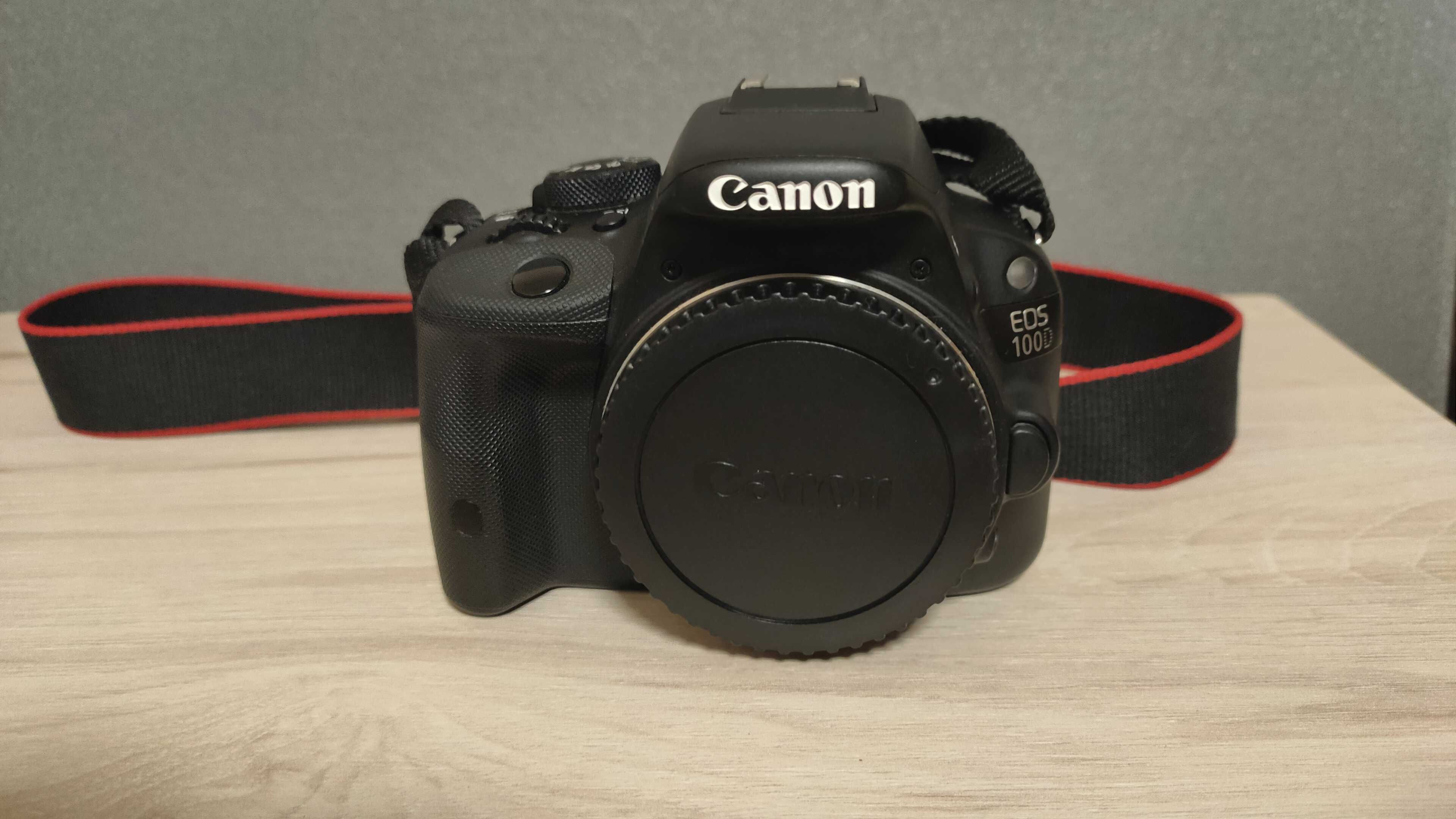 Фотоапарат Canon EOS 100D / Rebel SL1 + 3 батерии + зарядно +  ремък