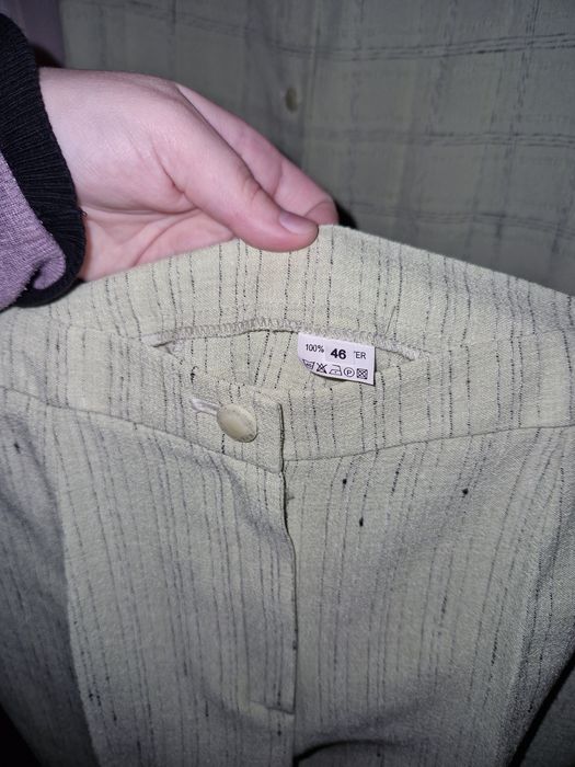 Set vintage cămașă + pantaloni verde deschis Revival Style