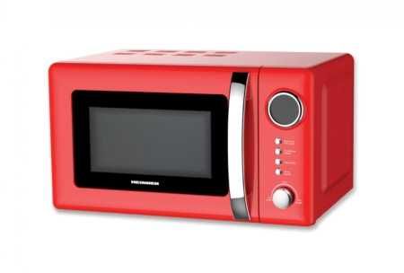 Нова микровълнова фурна HEINNER , 20 л,700 W Функция грил, Червена