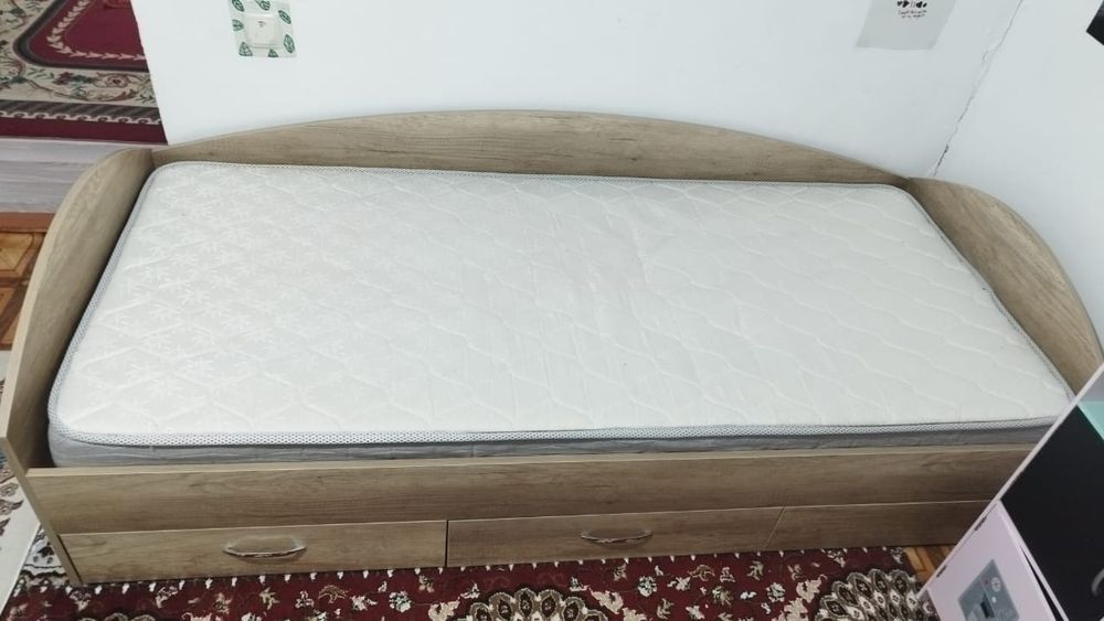 Две кровати б/у в отличном состоянии, вместе с матрасами Каскелен