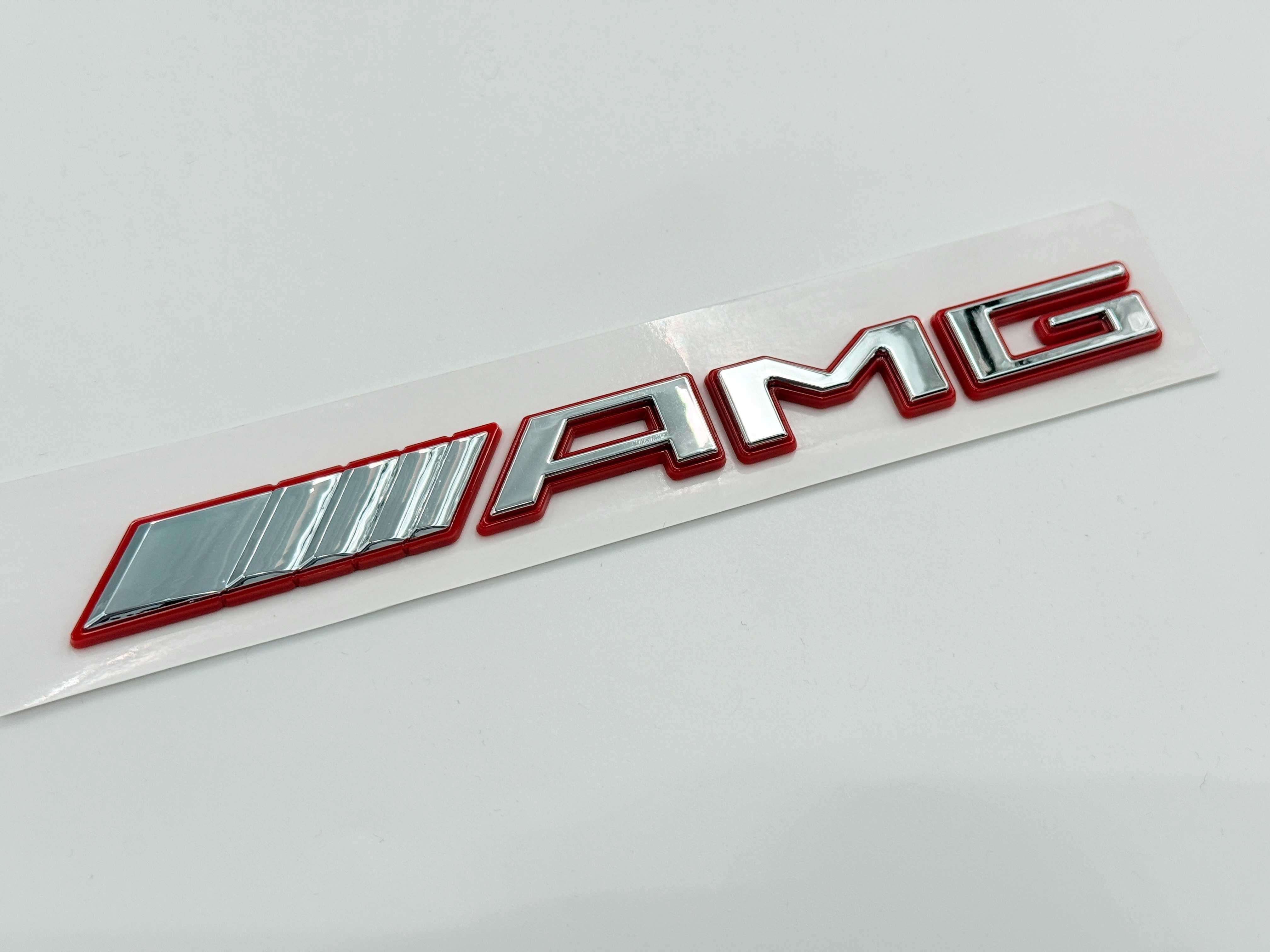 Emblema Compatibila Mercedes AMG bicolor model nou