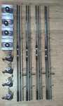 SET 4 Lansete Crap  Diamant Alb 3.90 4.0Lbs + 4 Mulinete Saimino X6000