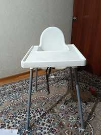 Белый детский стул со съемной столейшницей