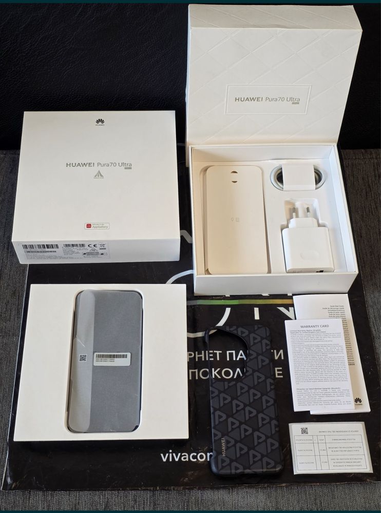512GB Huawei Pura 70 Ultra Vivacom Гаранция 2026г. Black / Черен