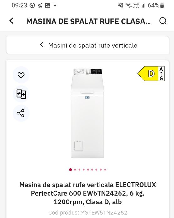 Masina de spălat verticala rufe