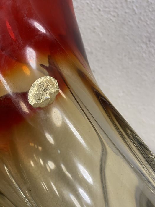 Голяма италианска ваза от духано стъкло