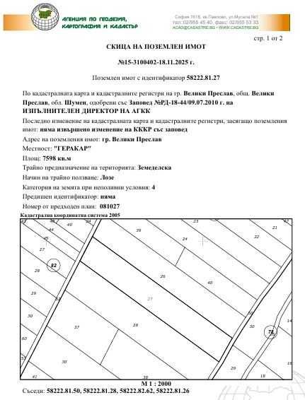 Продава се Земеделски имот в Велики Преслав -  кв.м за 886 €/дка - Снимка #2