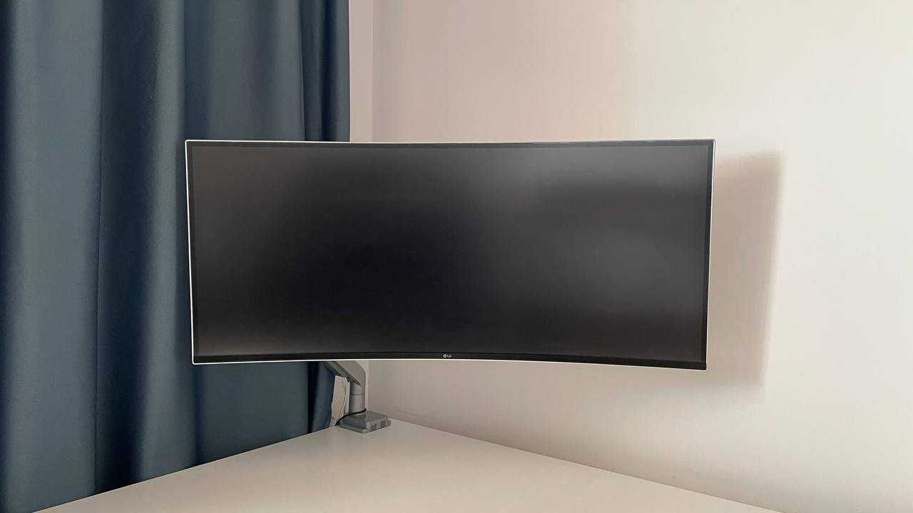 Monitor ultra wide IPS LED LG 38" 38WK95C-W, HDMI Ecran curbat, Boxe