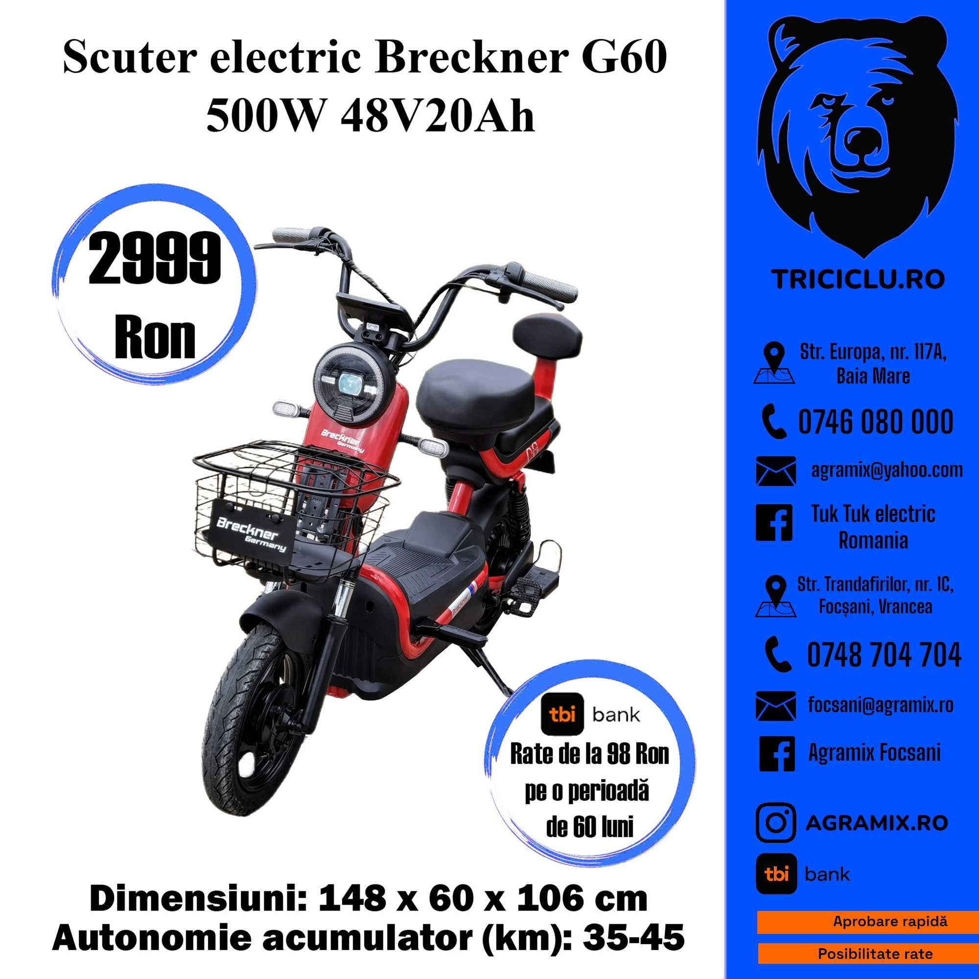 Scuter electric G60 Breckner Germany nou Agramix