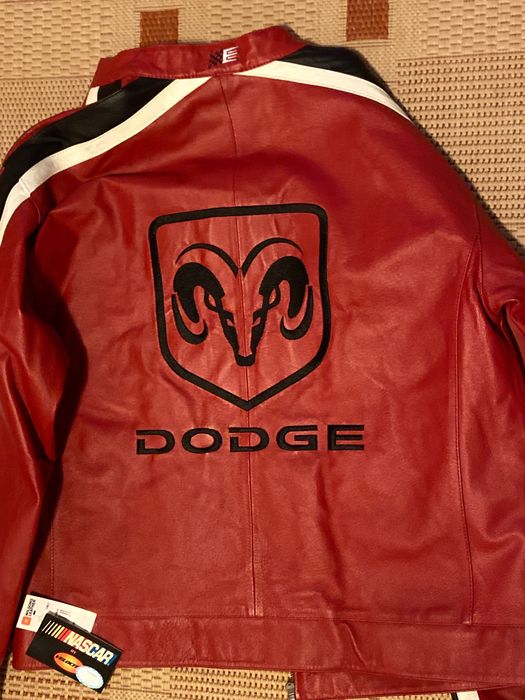 Geaca piele NASCAR originala, piele naturala