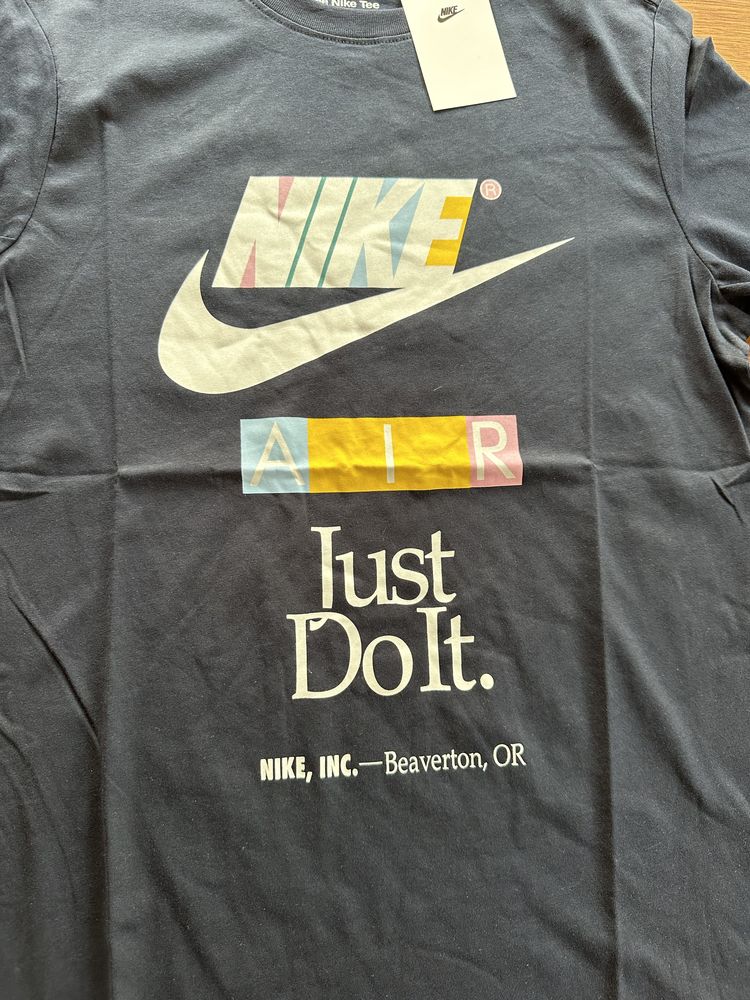 Мъжка,памучна,тъмно синя тениска Nike Just Do It