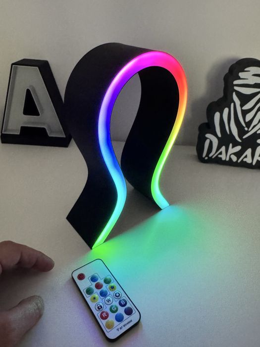 Suport casti RGB (color cu telecomanda) USB