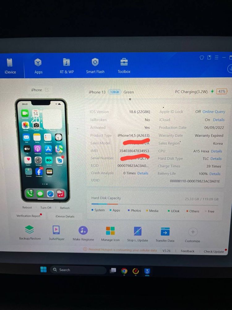 Iphone 13  128GB Masla  39 Sikl