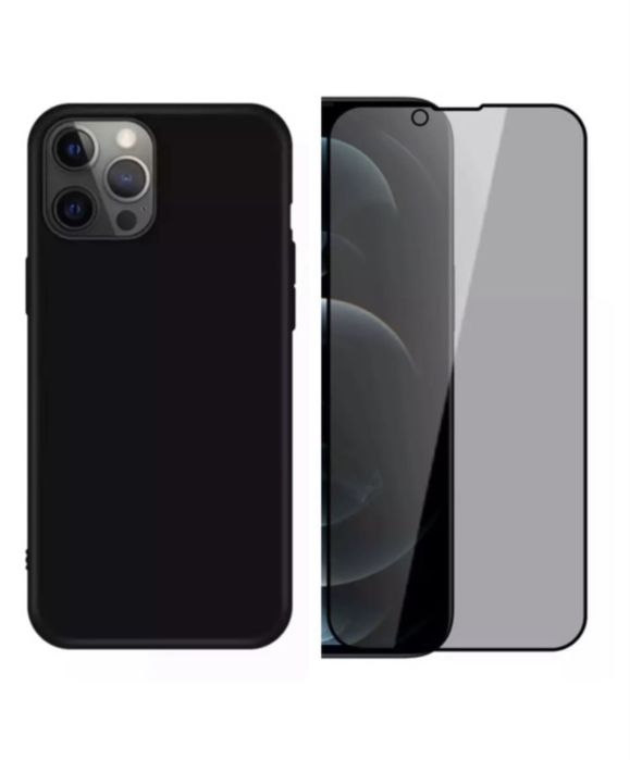 Iphone 14/15/16/17/PRO/MAX Husa TPU Subtire + Folie Sticla Acoperire C