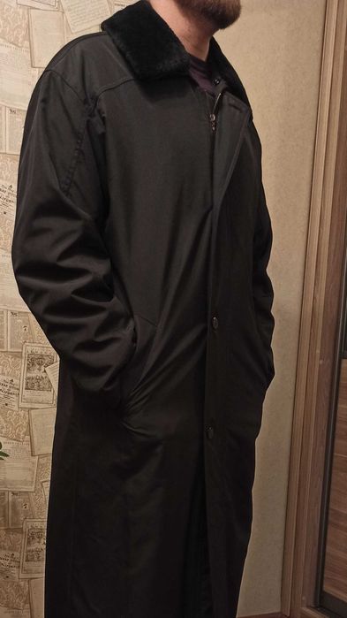 Мужской плащ-пальто на большой рост 52.