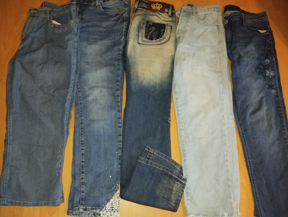 Blugi de damă diverse modele 3+1 cadou inel pl cu aur