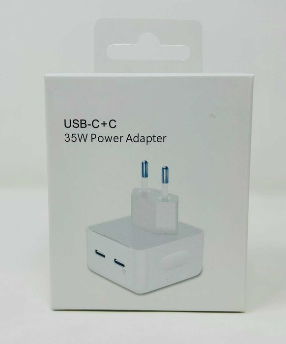Зарядно Адаптер подходящ за APPLE iPhone DUAL USB C 35W Fast Charger