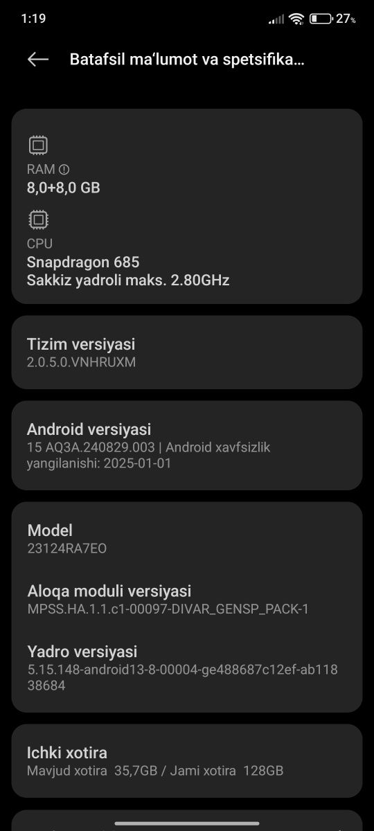 Redmi note 13 8+8 128gb