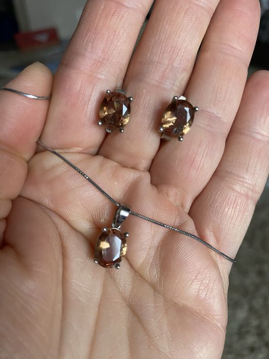 Set cercei si pandativ argint