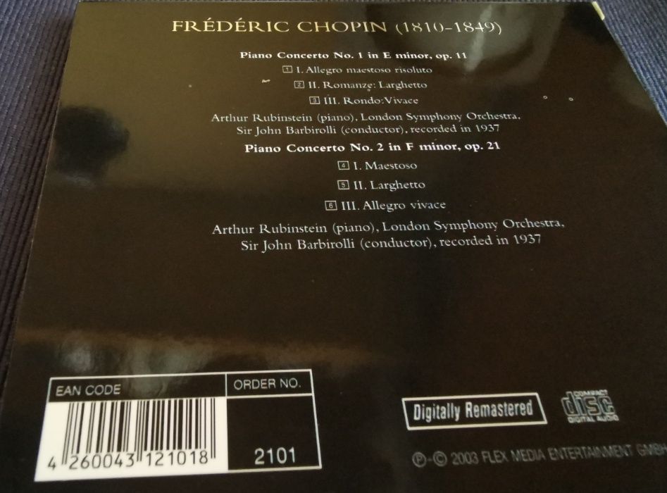 CD F. Chopin pian A. Rubinstein