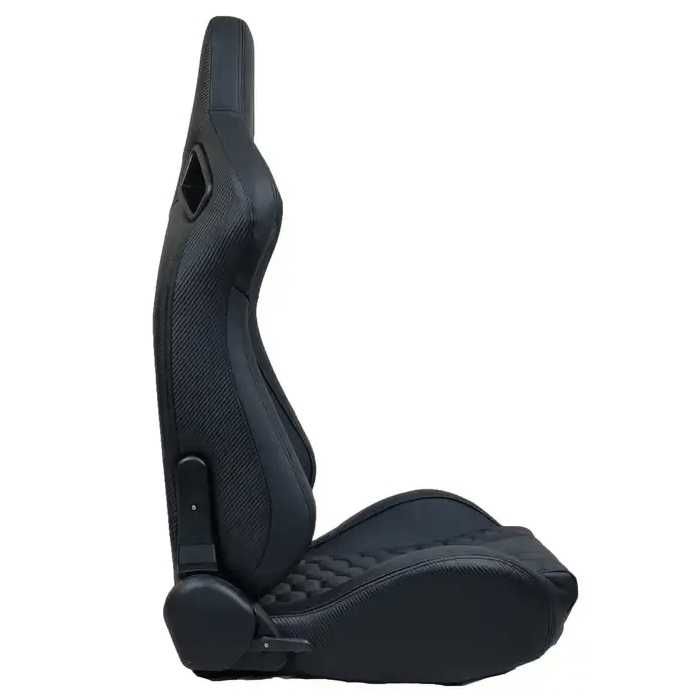 Спортни седалки за кола кожени черни 9008 - рекаро / recaro