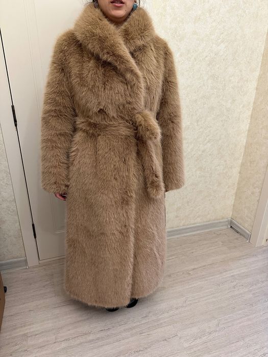 Шуба, эко, овчина, коза