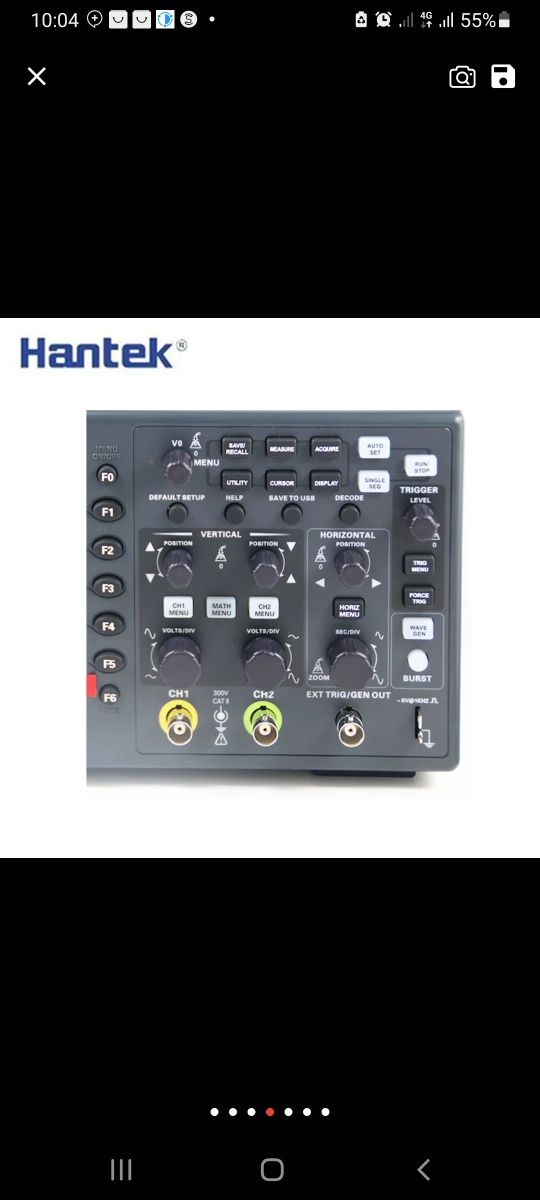 Осциллограф двухканальный Hantek DSO2C10