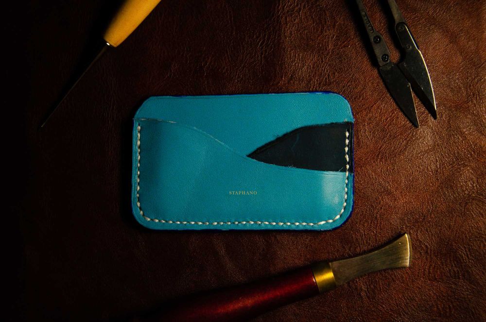 Portofel din piele naturală hand made