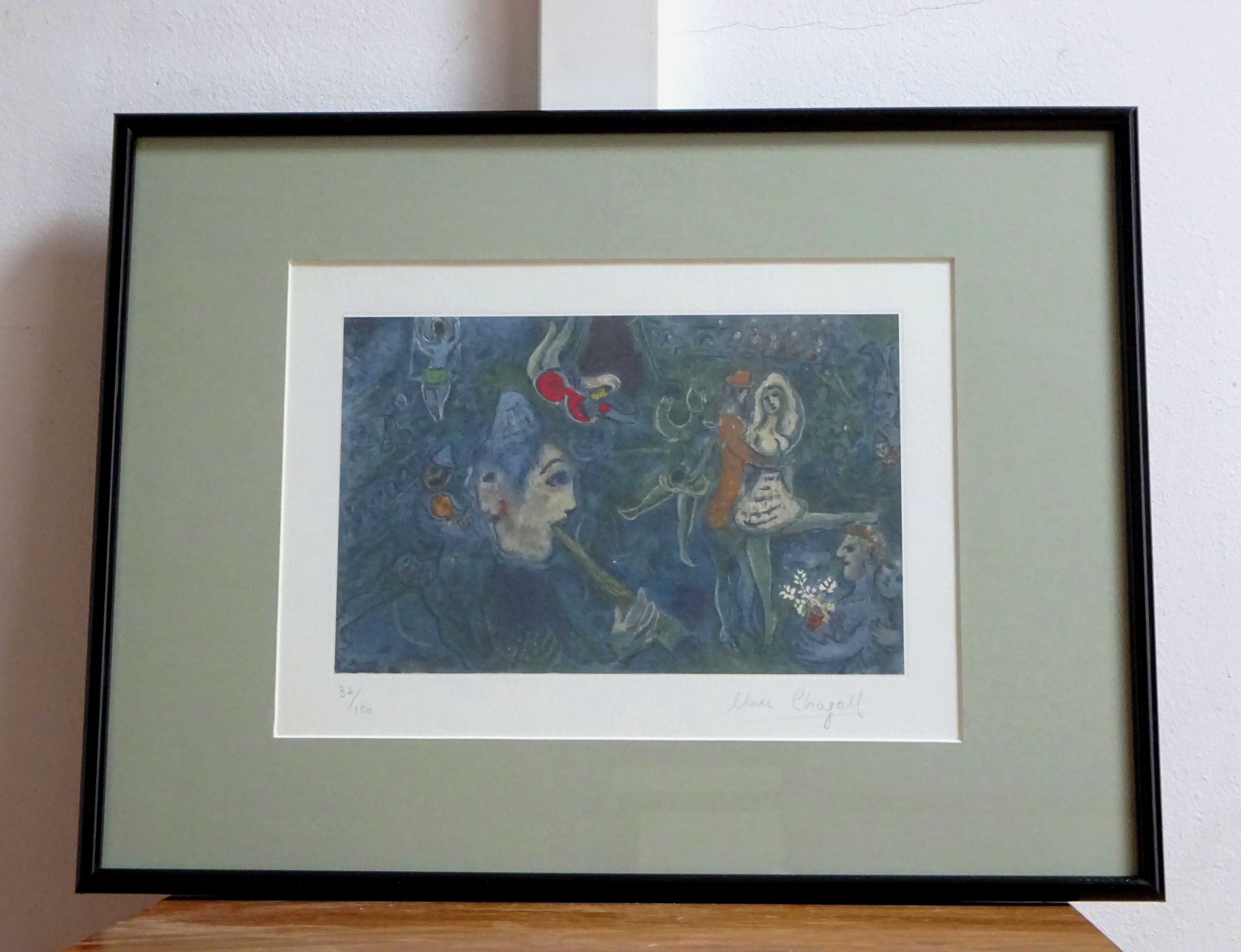 Tablou Marc Chagall, ‘Circul’| Cromolitografie RARA deosebita