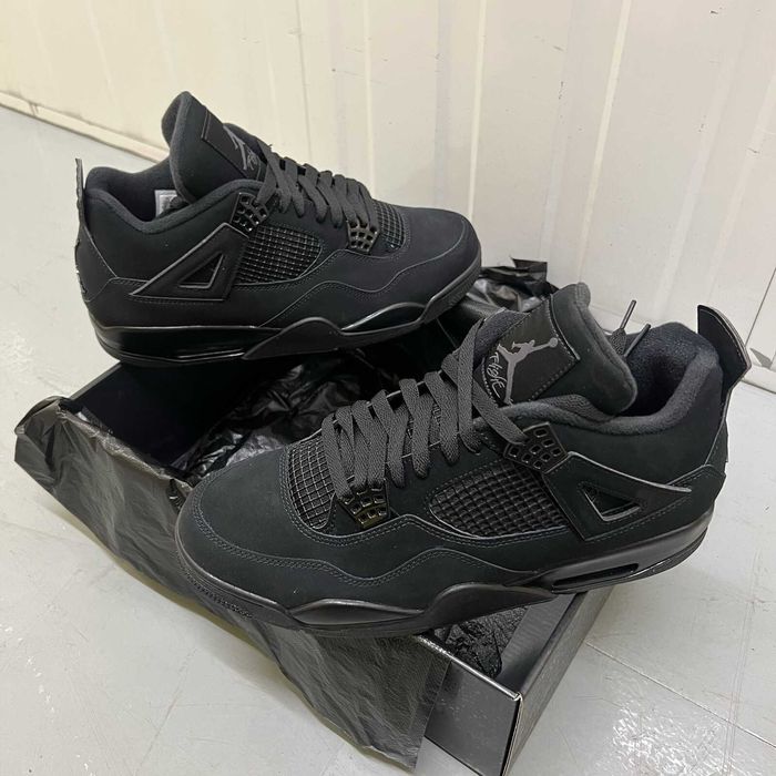 !5 LEI TRANSPORT! Jordan 4 Black Cat Black Thunder **ORICE MASURA