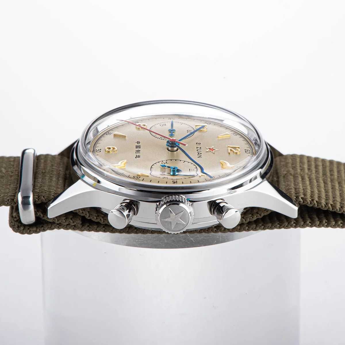 Ceas 40 mm Pilot Cronograf mecanic ST19 Seagull 1963